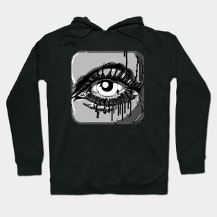 Comic Style Staring Eye Horror Hoodie